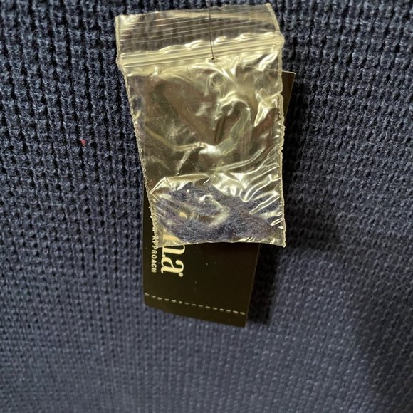 a.n.a. Sweater Blouse Womens XL Navy Blue Long Sleeve Scoop Neck Lightweight - Picture 6 of 8